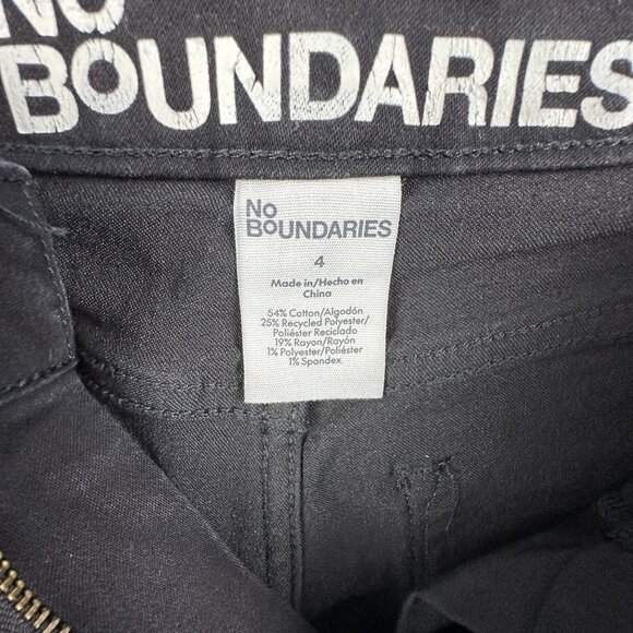 No Boundaries Skinny Jeans Womens Size 4 Mid Rise Dark Wash Stretch Black - Picture 6 of 12